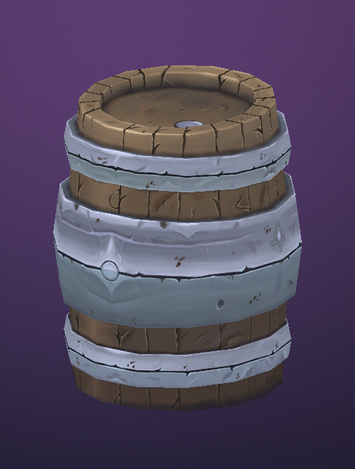 hand-painted barrel