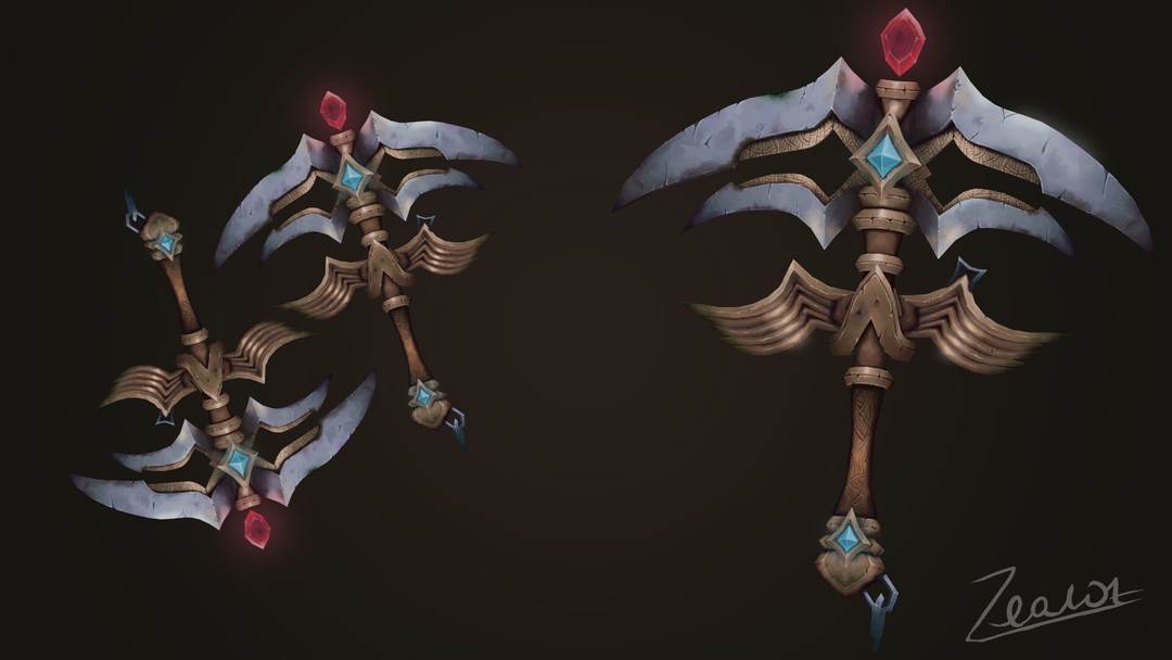 hand-painted pickaxe