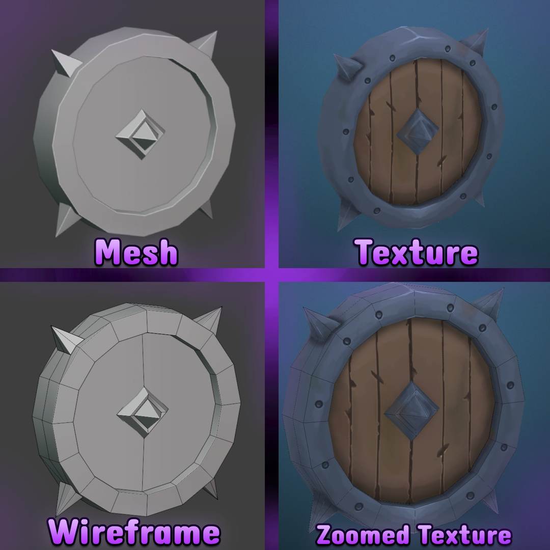 hand-painted shield